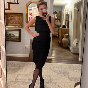 Rare Vintage Jackie O Black Lace Dress